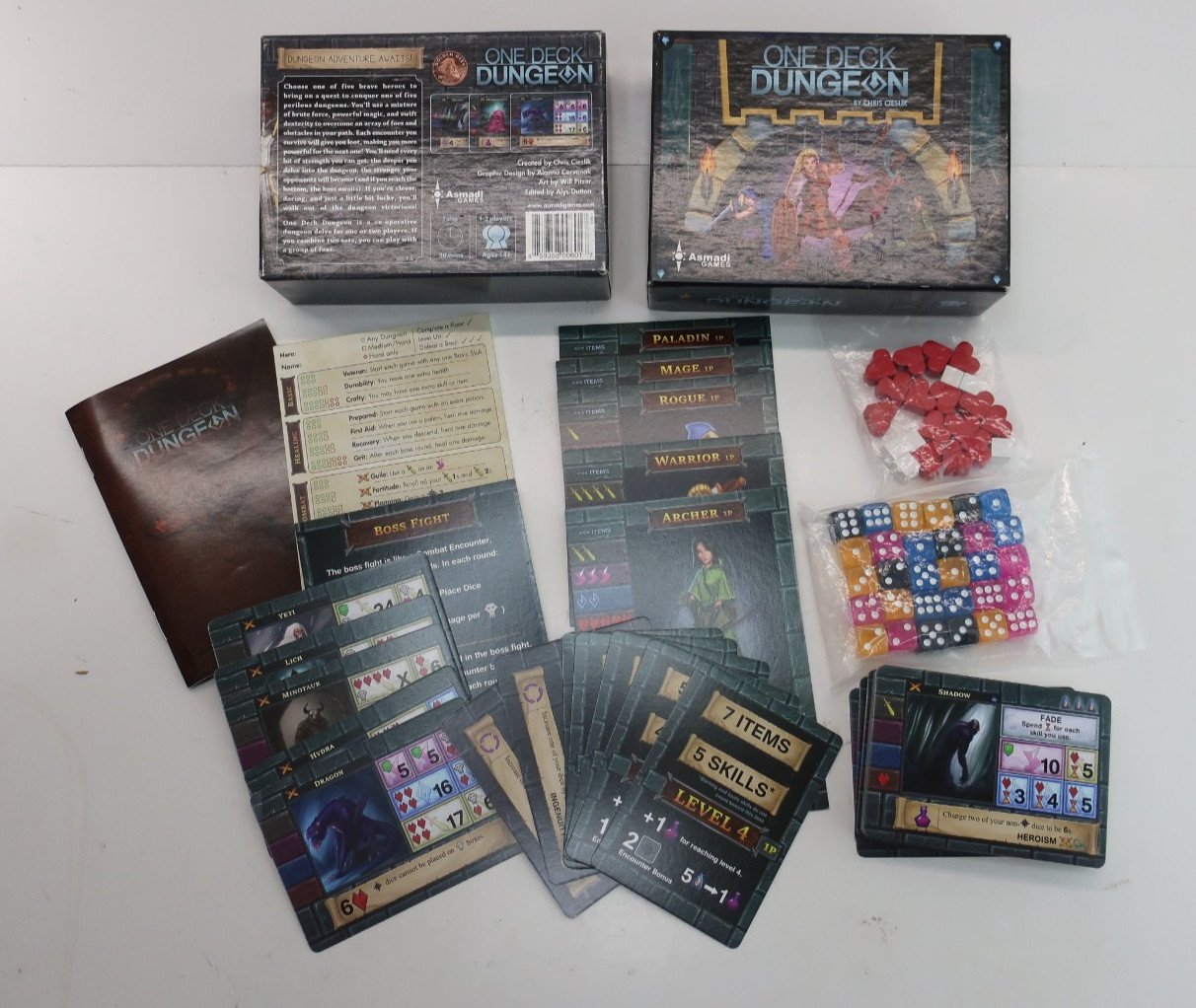 Asmadi Games One Deck Dungeon By Chris Cieslik 1-2 Players – 100% Complete