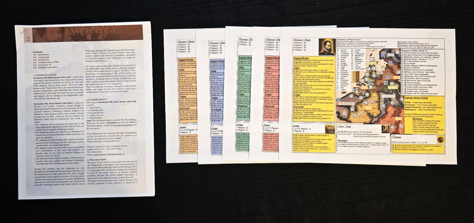 “REVOLUTION” STRATEGY BOARD GAME – PHALANX – PUNCHED, COMPLETE + EXTRAS