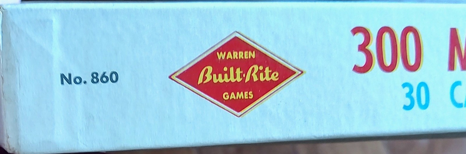 300 Mile Race Board Game No. 860 Warren Built Rite Games USA