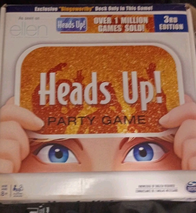 Heads Up! Party Game 3rd Edition As Seen on the Ellen Degeneres Show New Sealed