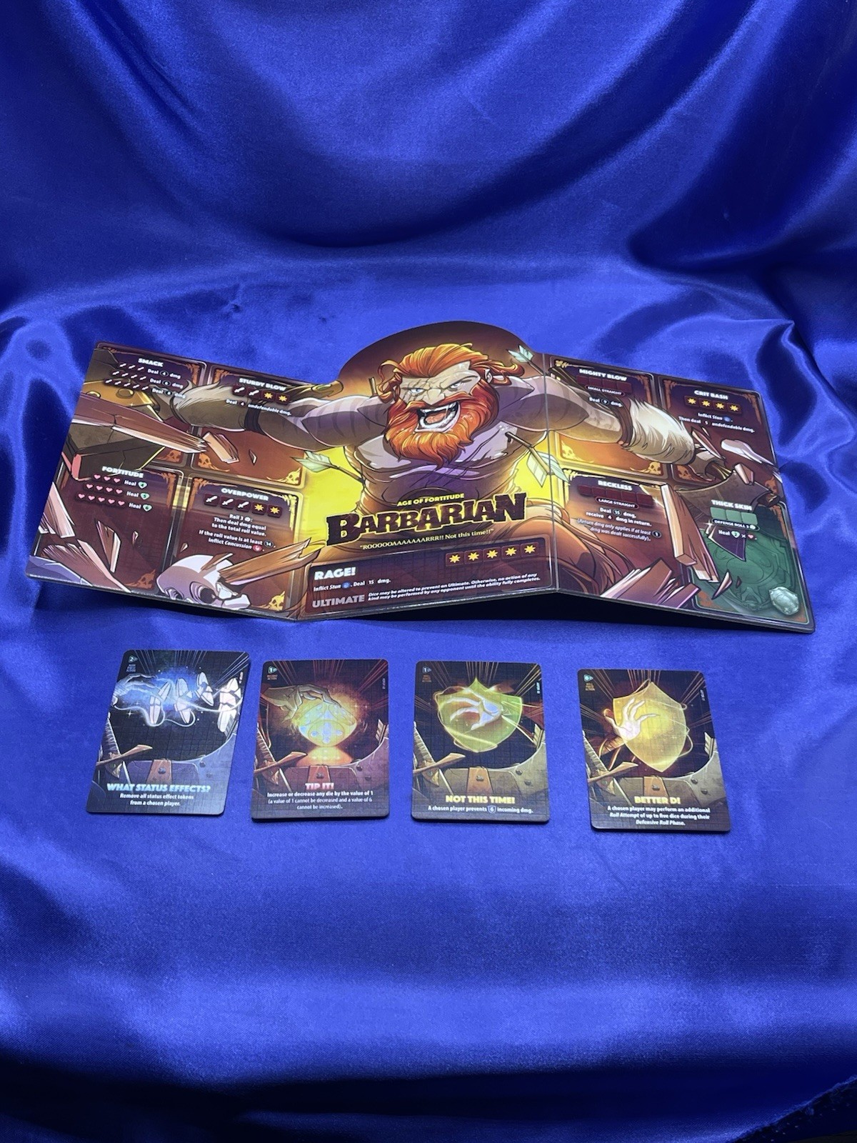 Dice Throne Age of Fortitude Barbarian Alt Art Board w/ 4 promo cards – NEW!