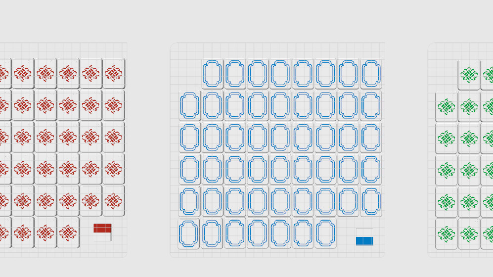 Replace the Dragon Tiles, Green * 3 Tiles, Red * 3 Tiles, White * 3 Tiles