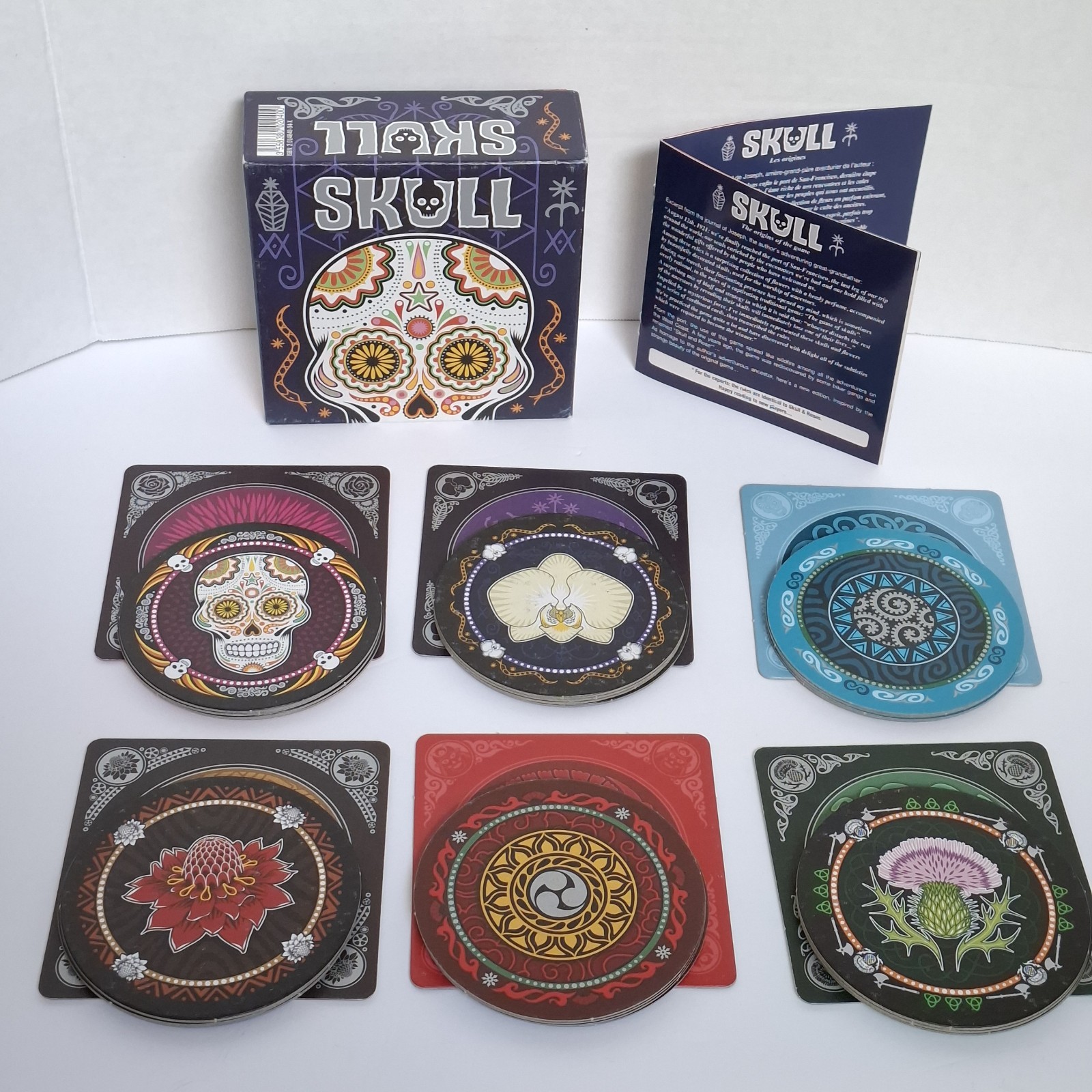 Skull Card Strategy Game Complete 3-6 Players 14+ Party Game Family