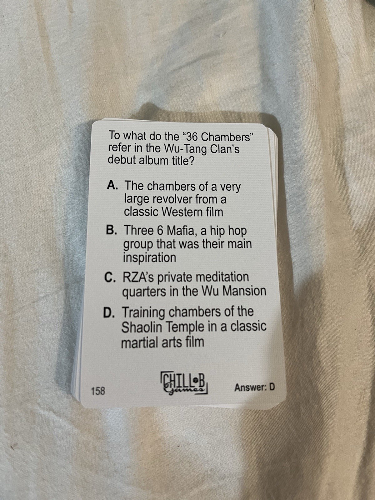Wu-Tang Shaolin Board Game 1st Edition Wu-Tang Inspired