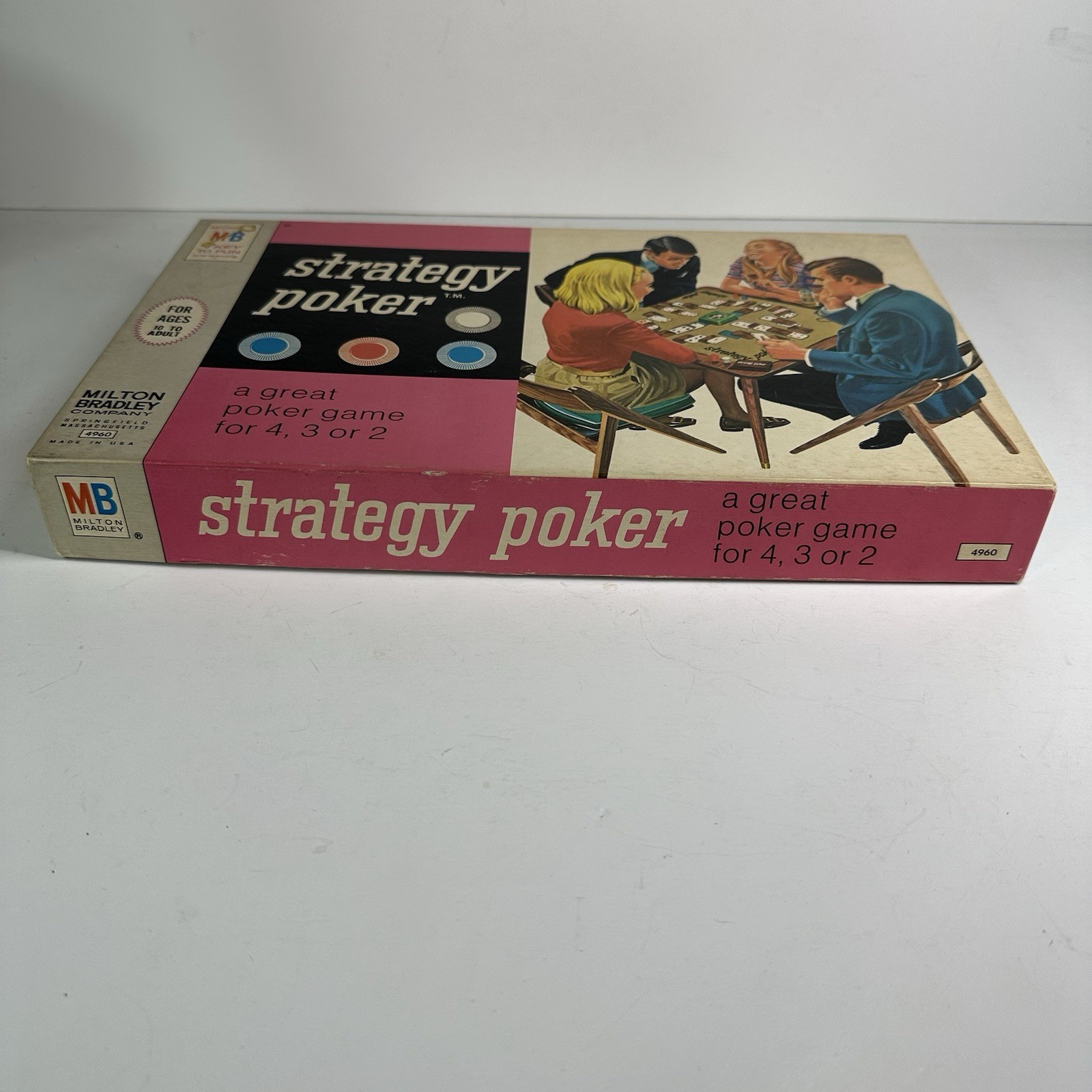 Vintage 1968 Strategy Poker by Milton Bradley #4960 Mint Condition And Complete