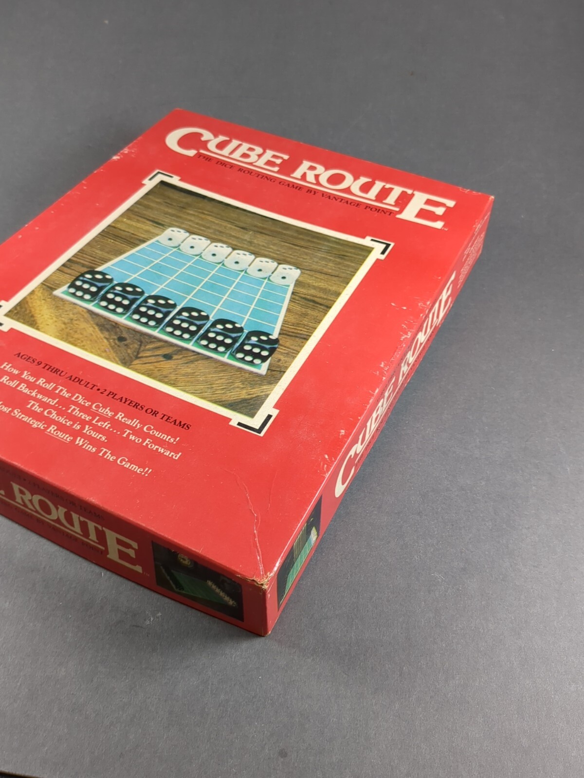 Cube Route Dice Game Vantage Point 1975 Felt Board Jumbo Dice Vintage