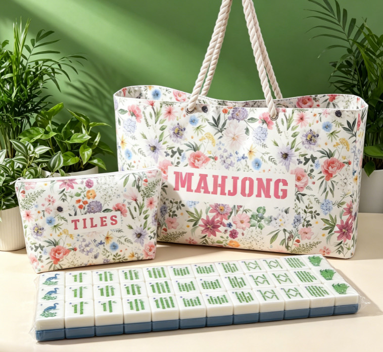 NEW!American Mahjong,160 deep blue Layered+Fashion Mahjong bag set Fast ship