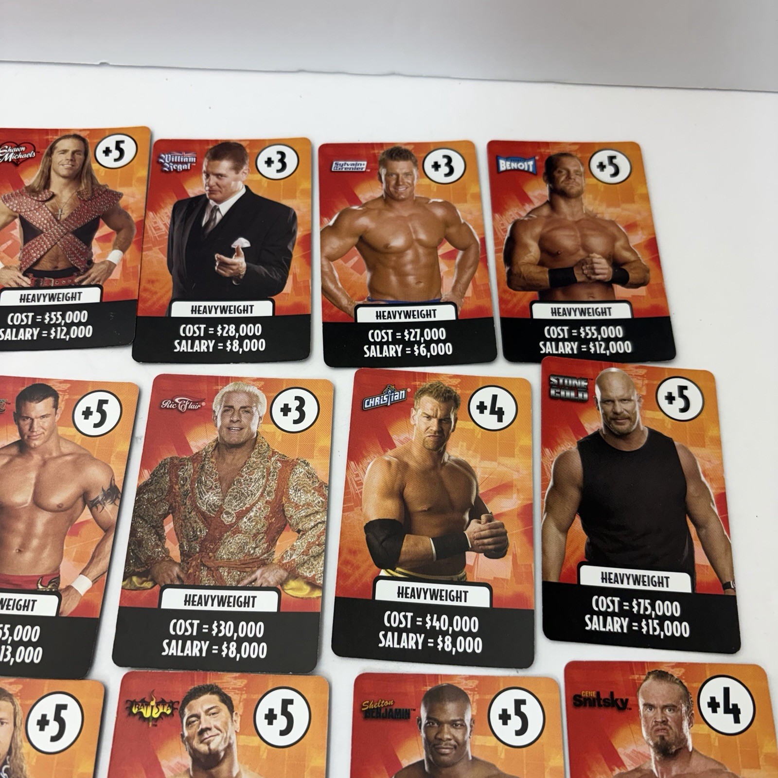 2005 wwe DVD Board Game Raw Cards Lot Of 18