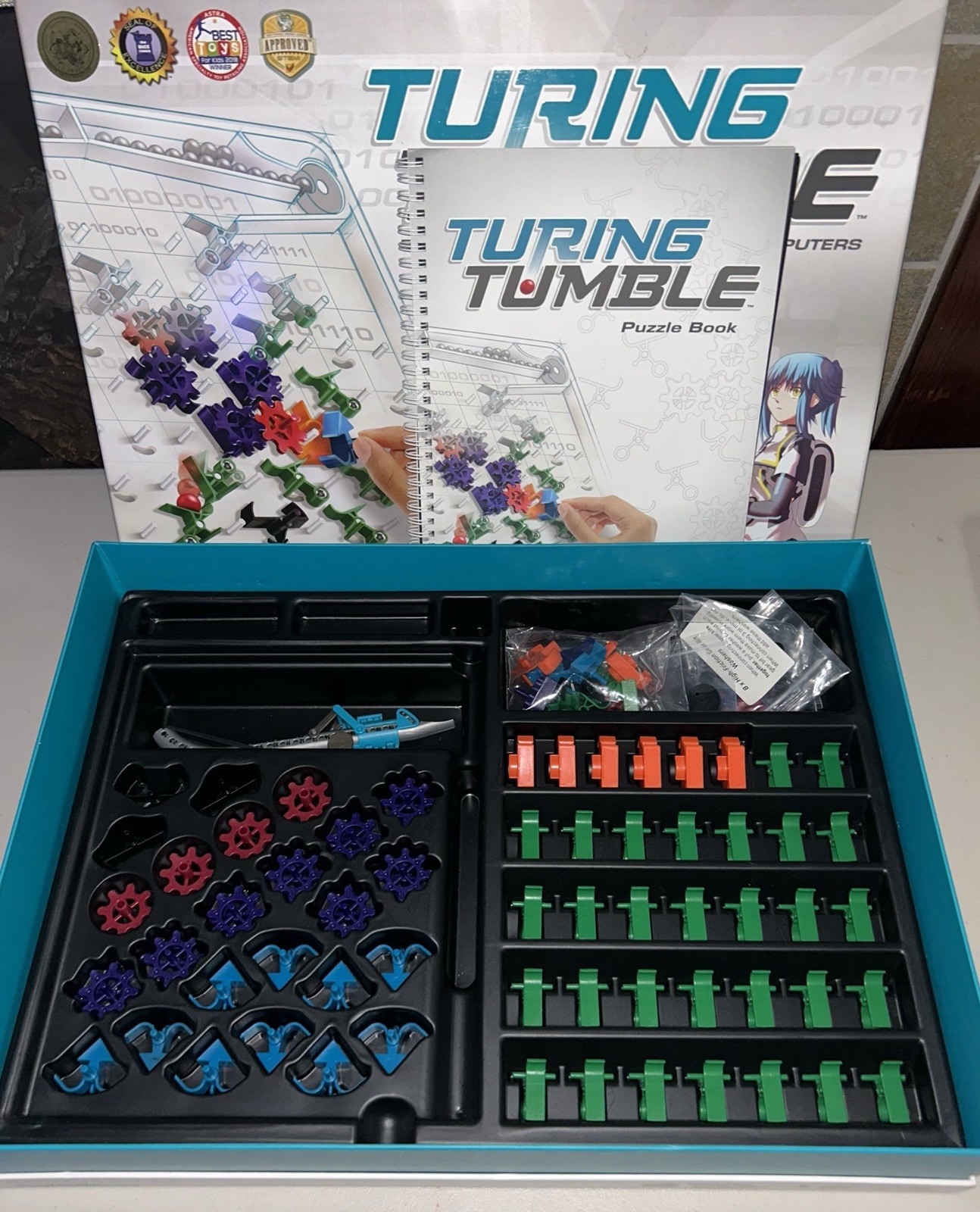 Turing Tumble Build Marble-Powered Computers Anime COMPLETE W/ Book VG