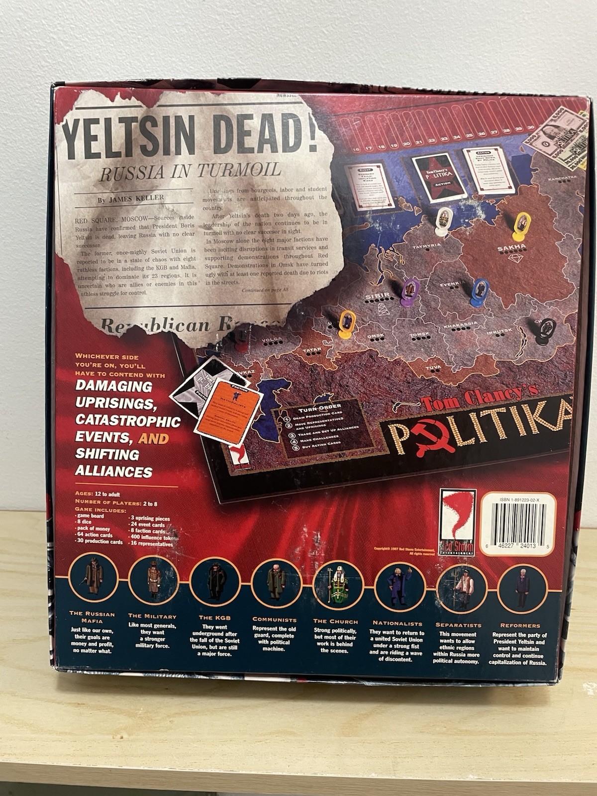 Tom Clancy’s POLITIKA Board Game Red Storm Entertainment – Complete Some Sealed