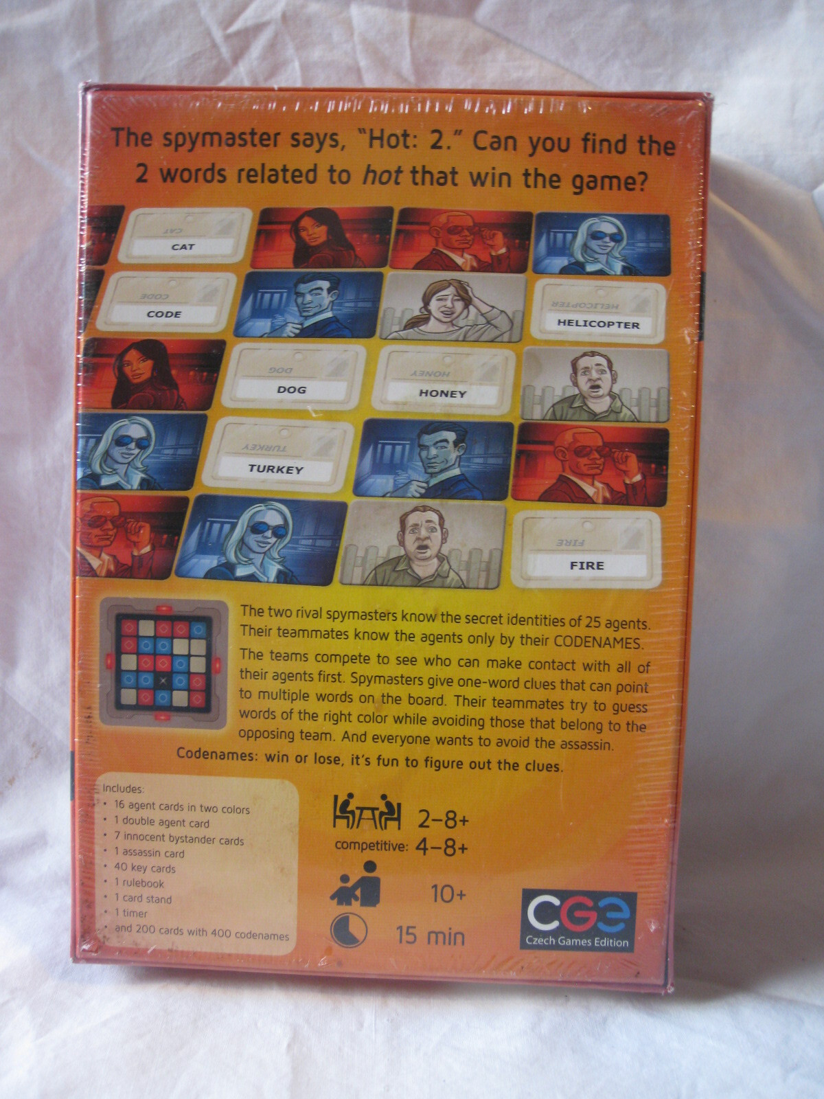 CODENAMES WORD GAME, VLAADA CHVATIL, NEW, UNOPENED BOX, GOLDEN GEEK 2015 AWARD