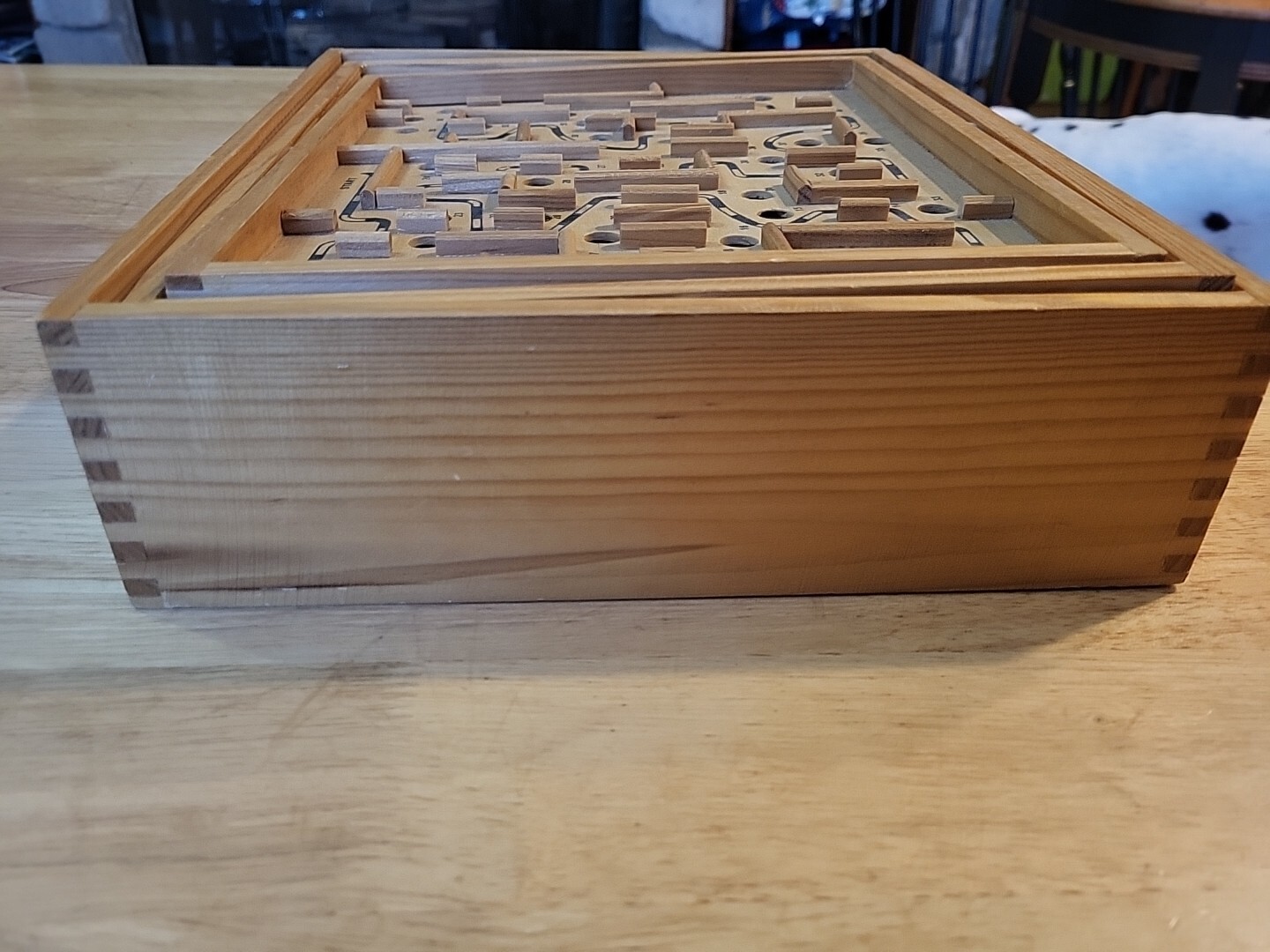 Labyrinth Wooden Maze Game with One Steel Marble, Puzzle Game for Adults, Kids
