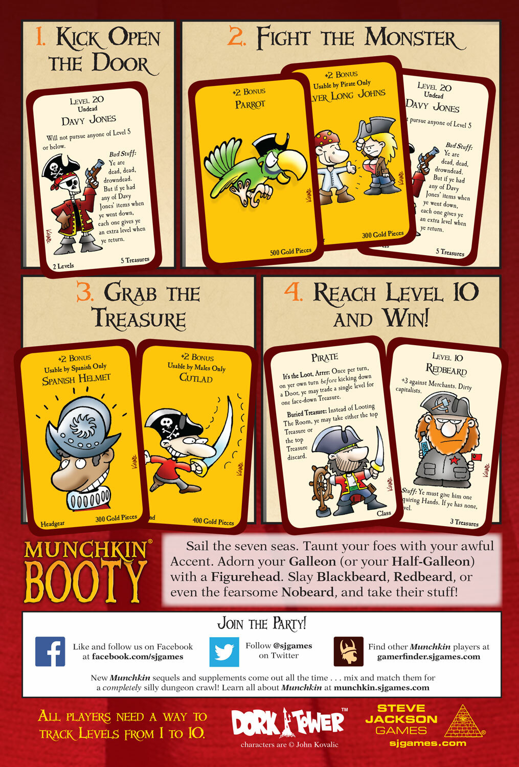 Munchkin Booty Revised Card Game Steve Jackson Games SJG 1459 Stand Alone
