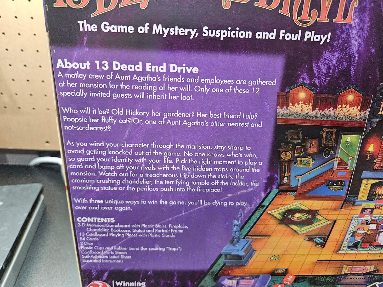 Winning Moves 13 Dead End Drive Mystery, Suspicion and Foul Board Game