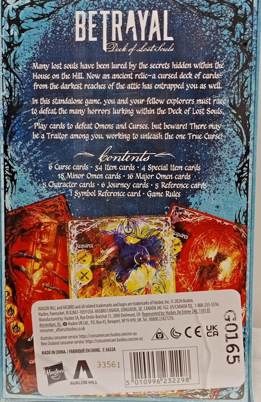 Betrayal Deck of Lost Souls Card Game by Hasbro Ages 12+ 3-5 Players NEW