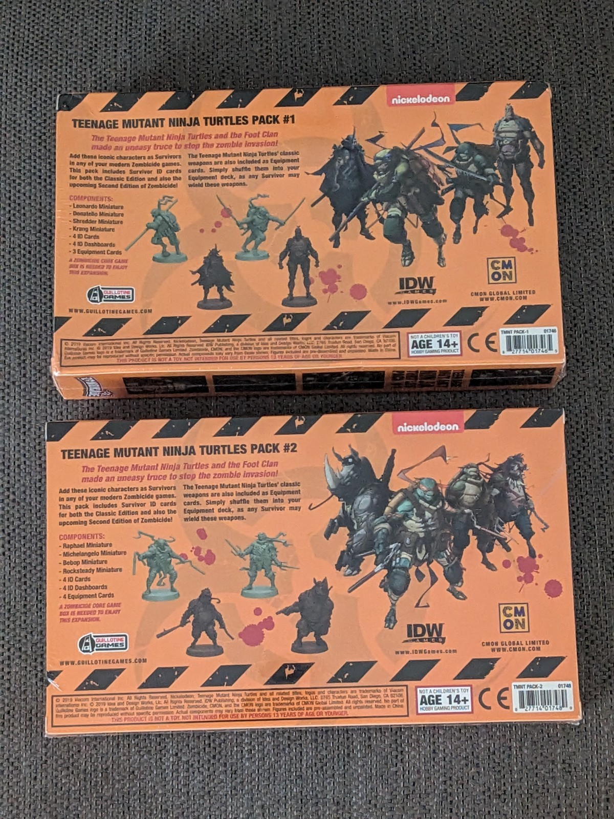 Zombicide: Teenage Mutant Ninja Turtles Pack 1 and 2 Expansion Set CMON TMNT New
