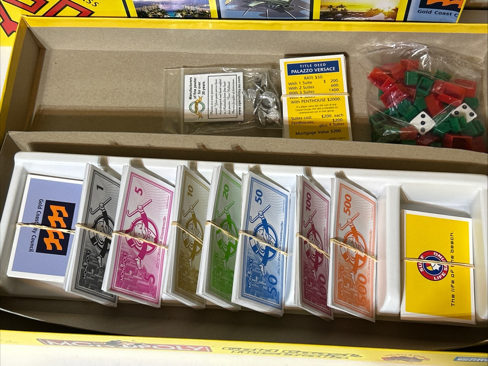 Parker Bro Geographic Monopoly Gold Coast, Australia Limited Edition Complete D1