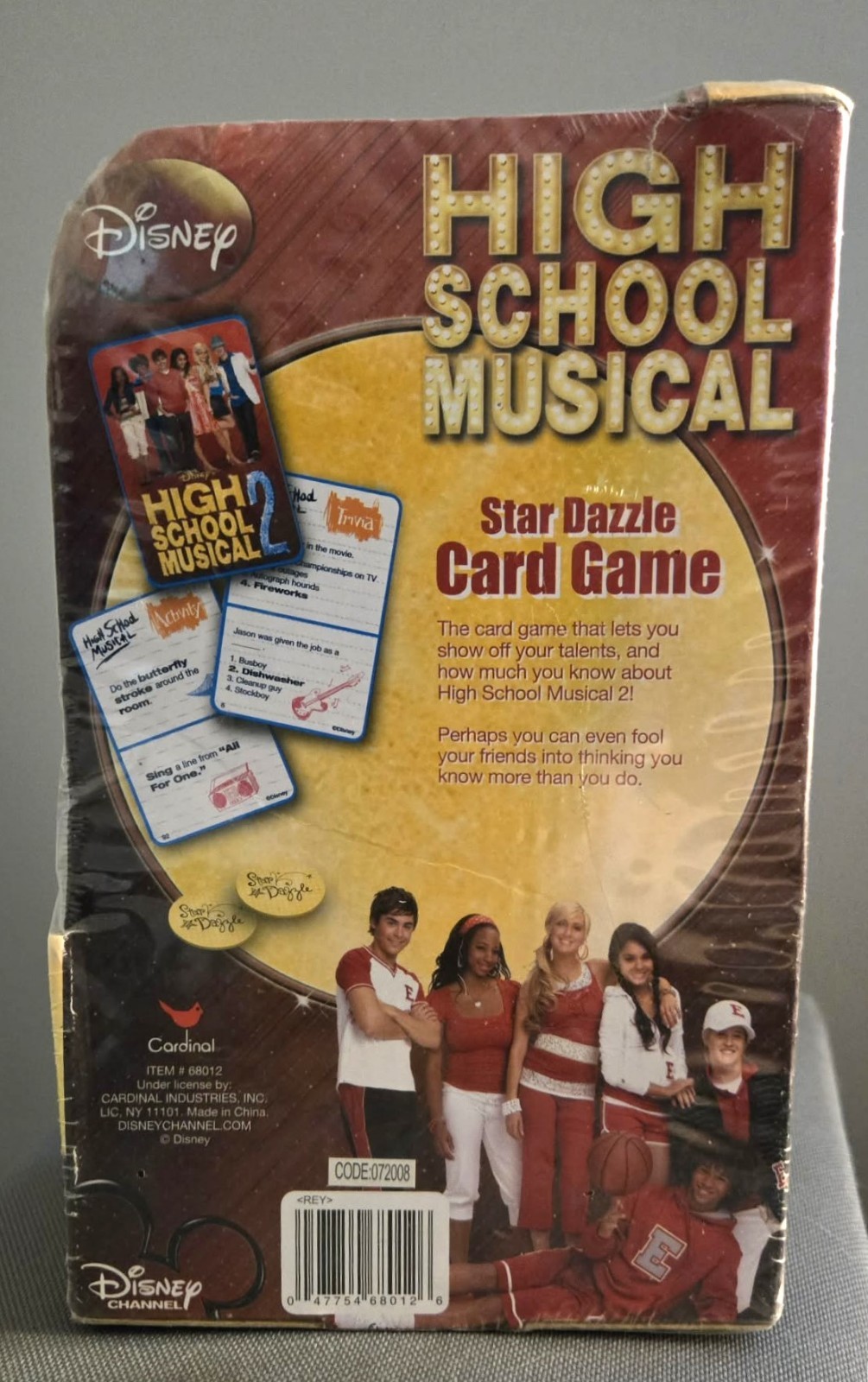 Sealed High School Musical Star Dazzle Card Game in Zipper Bag
