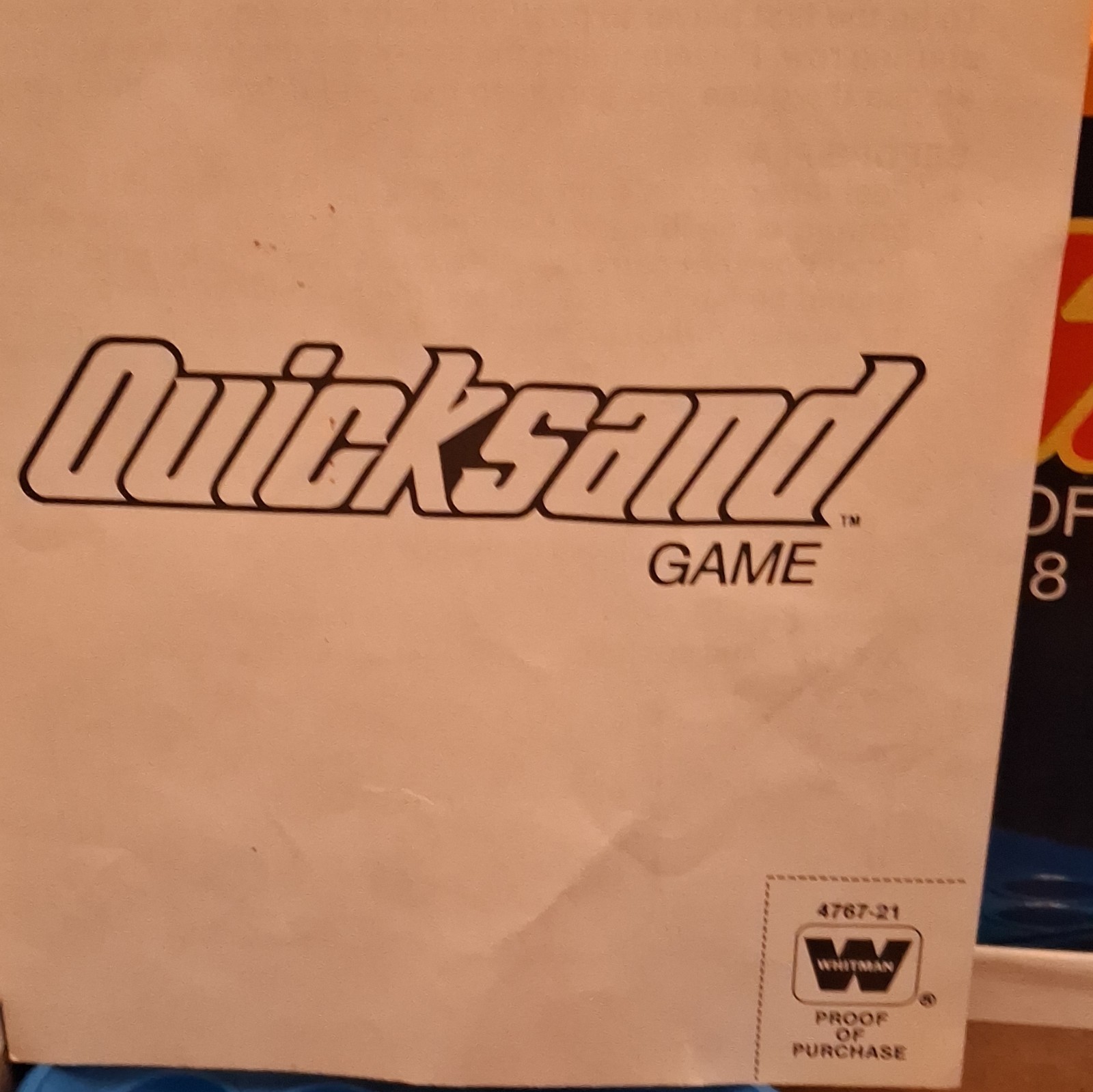 Whitman Quicksand Board Game Race Against Time w/ Sand Timers 2-4 Players 8+