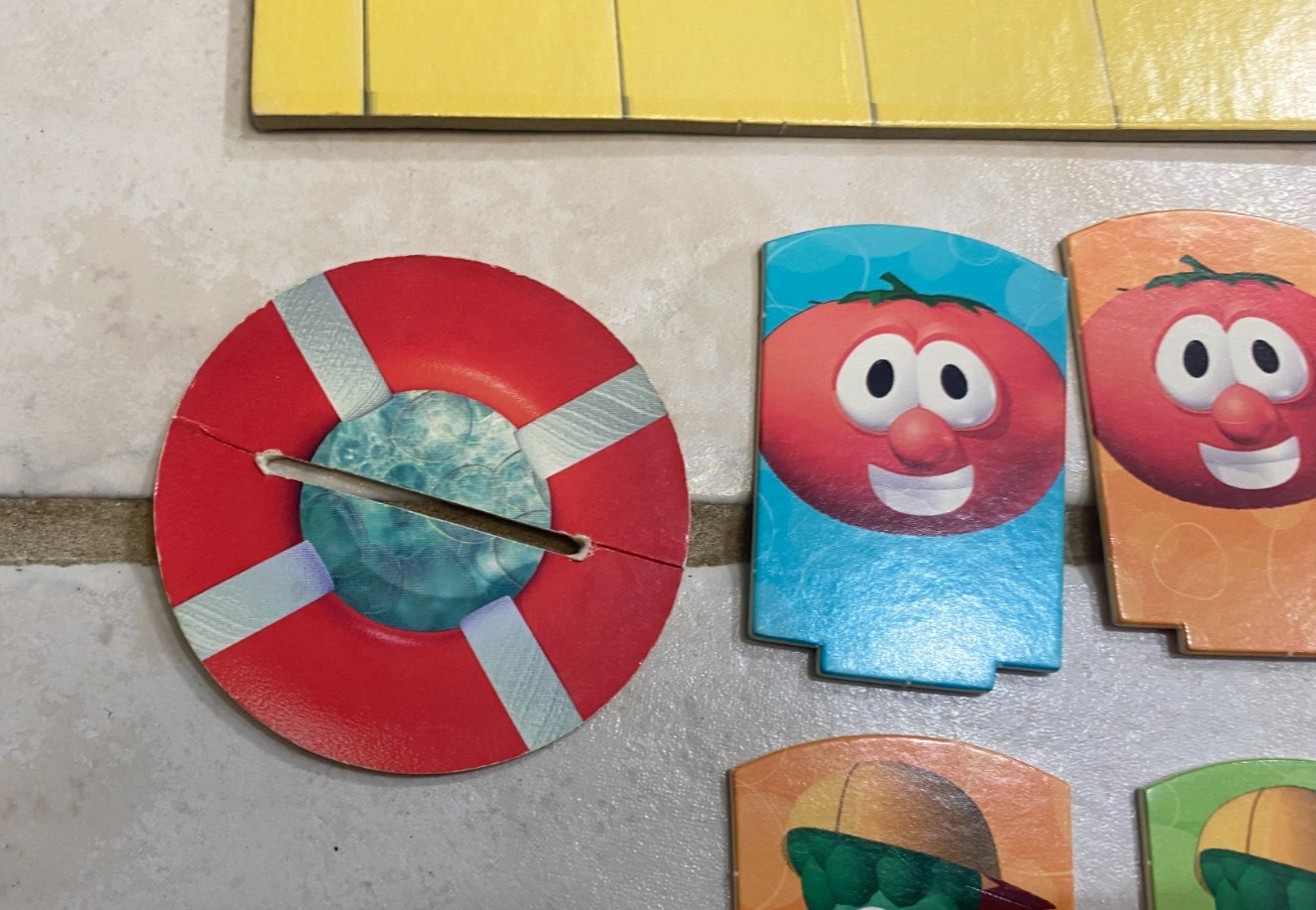 VeggieTales Don’t Sink in the Sink! Board Game Missing 1 Piece Veggie Tales