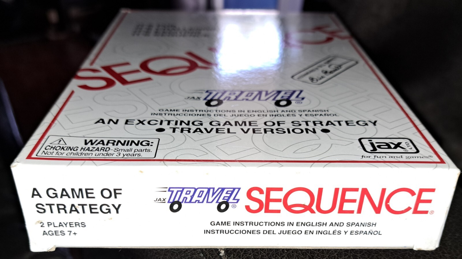 Jax Sequence Strategy Board Game Travel Version – 2 Players NIB