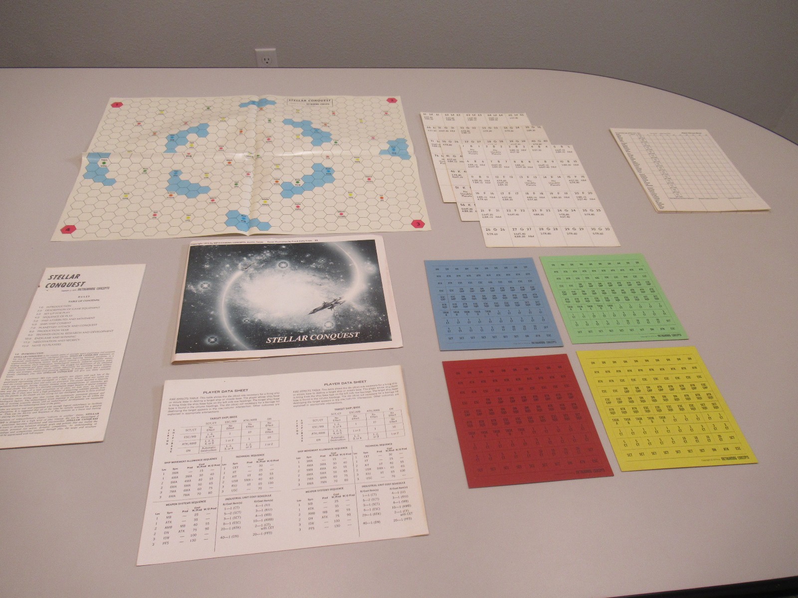 Stellar Conquest – Metagaming 1975 – UNPUNCHED Sci-Fi Board Game–Ziplock Bag Ed.
