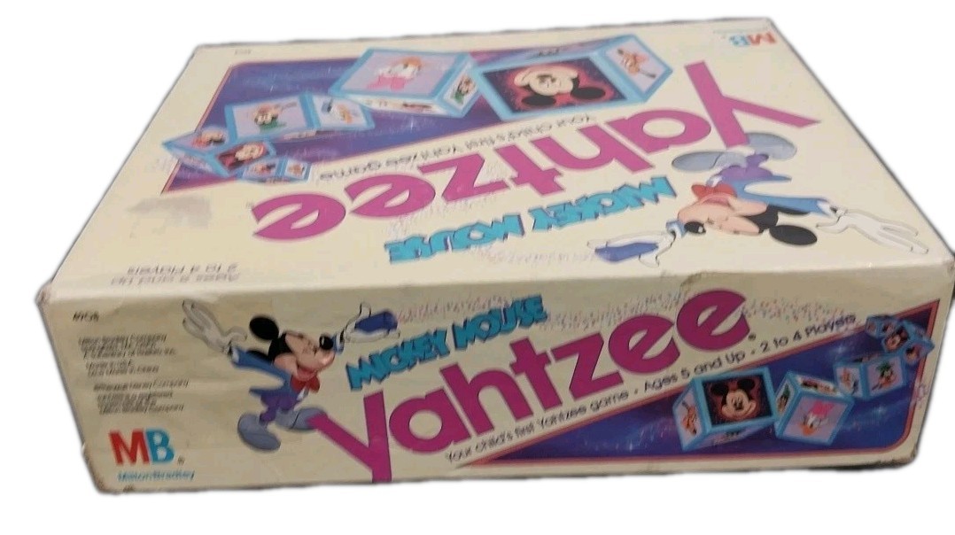Vintage Mickey Mouse Yahtzee Game 1988 Milton Bradley Disney 4908 COMPLETE