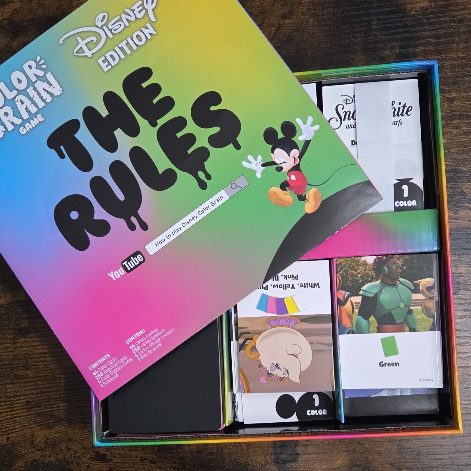 Big Potato Games Color Brain Disney Edition Movie & TV Card Game 2+ Players 12+