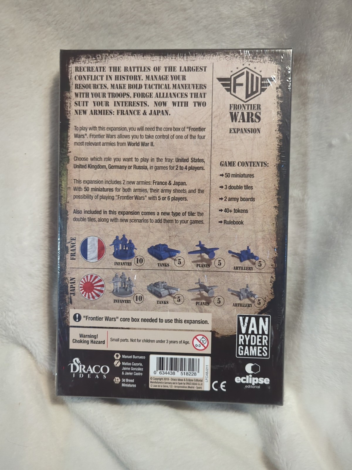 Eclipse Editorial Board Game Frontier Wars Expansion – France/Japan Box SW