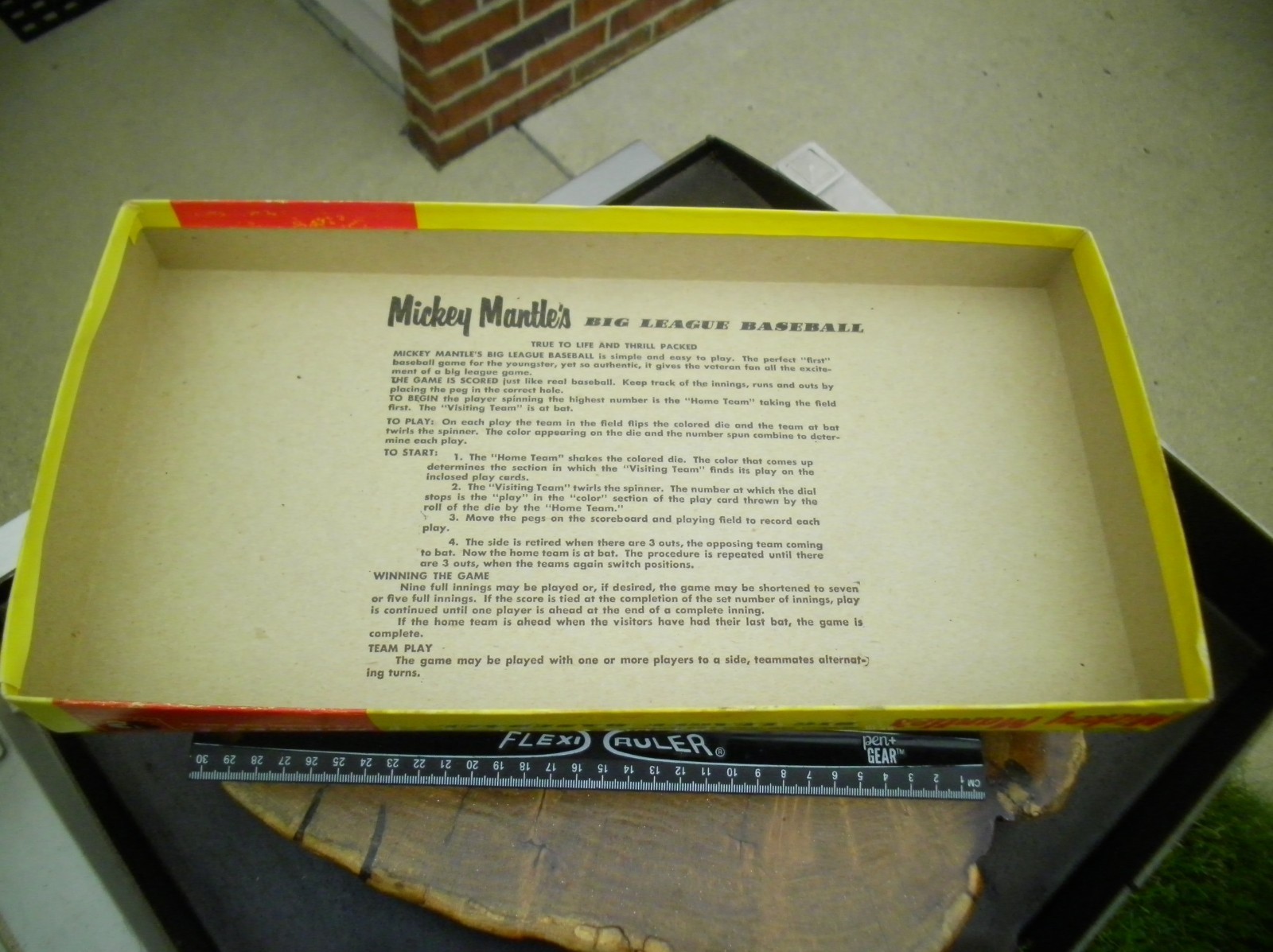 1957 Mickey Mantle’s Big League Baseball Game w/ Spinner, Play Cards – Near Comp