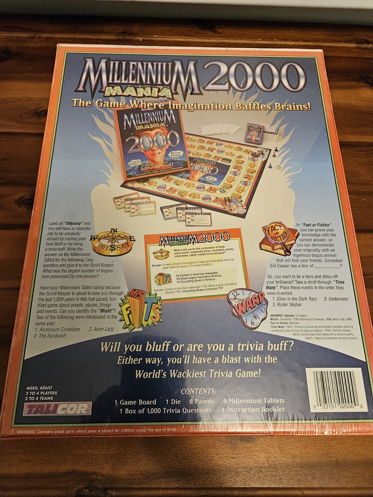 Millennium Mania 2000 Trivia Game by Talicor New Sealed