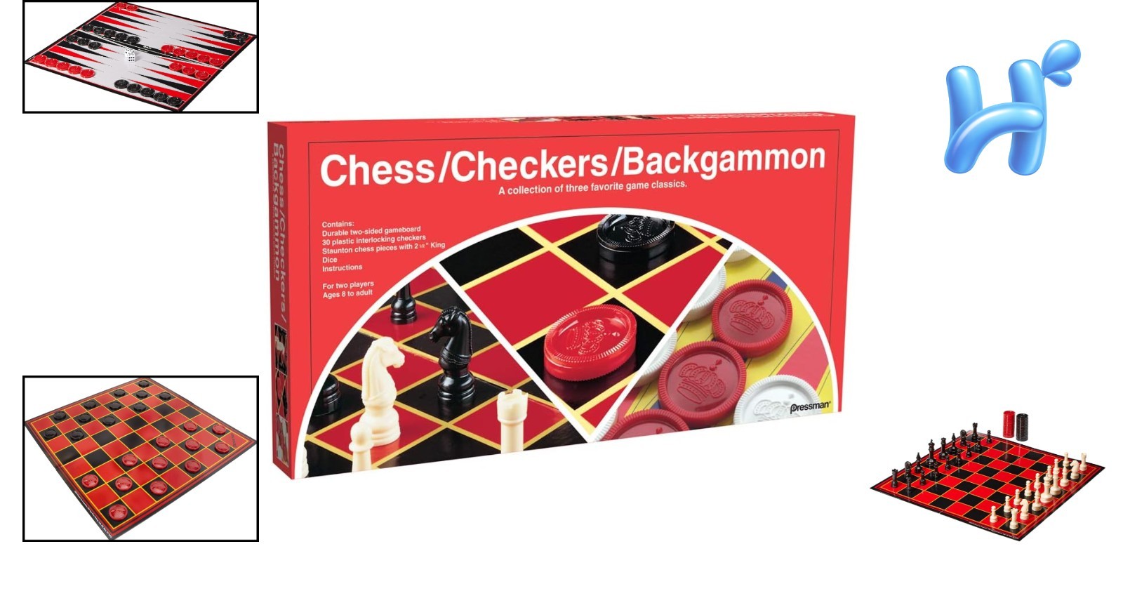 Full-Size Staunton Chess & Two Classic Games in One Elegant Set – Indoor Fun