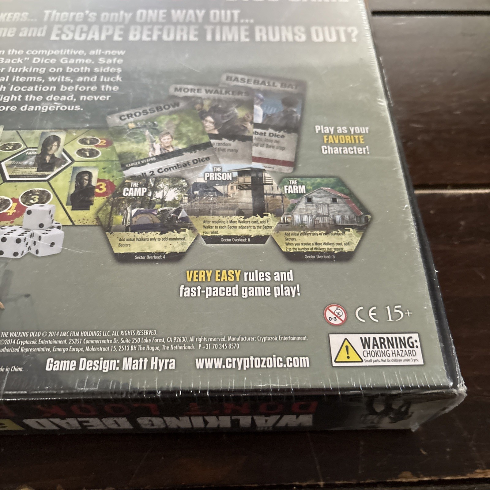 Walking Dead Don’t Look Back Dice Game – Cryptozoic – Factory Sealed NEW