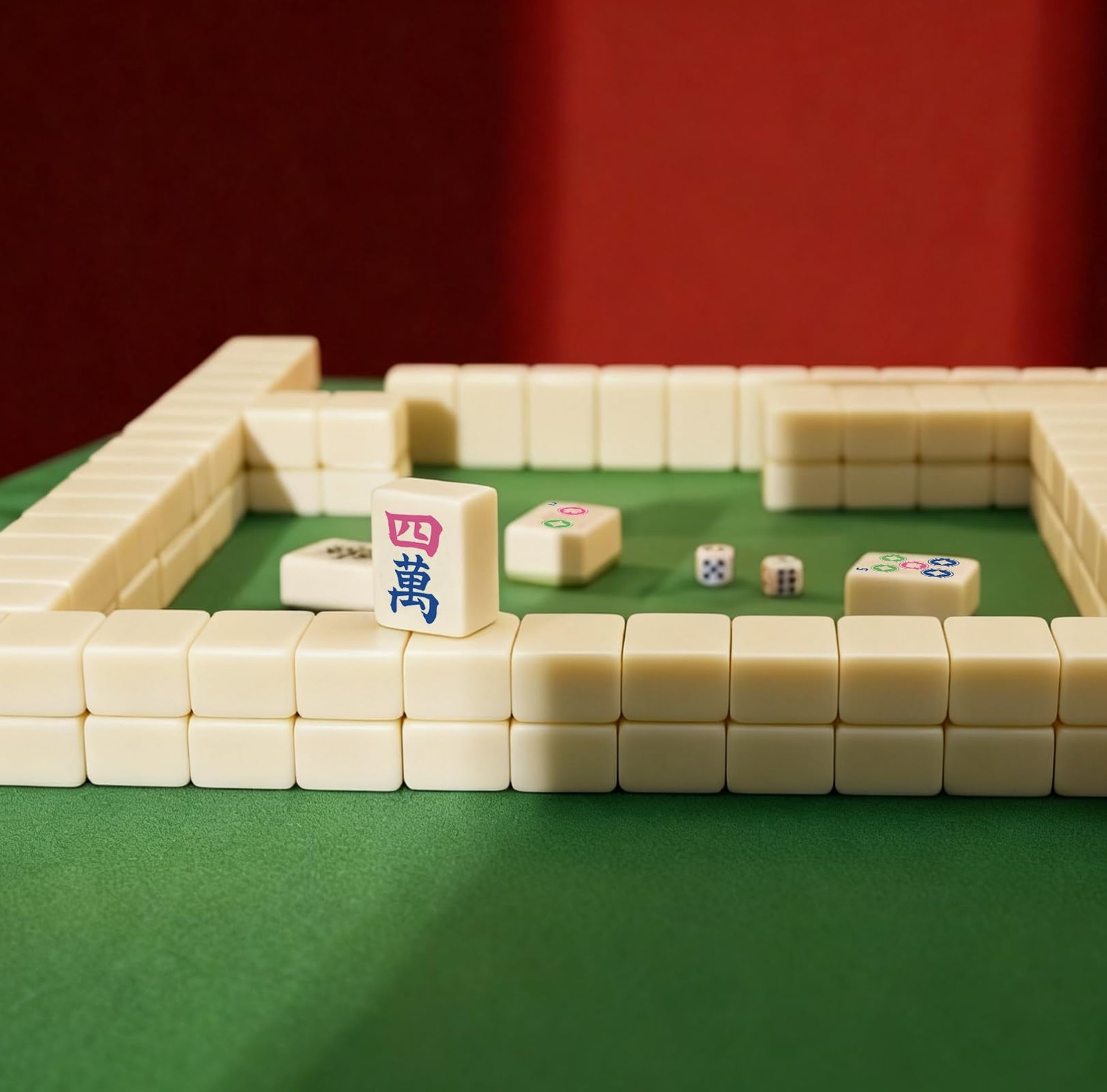 Mini American Mahjong Tile Set Include 0.78 x 0.5 x 0.43 inches, White