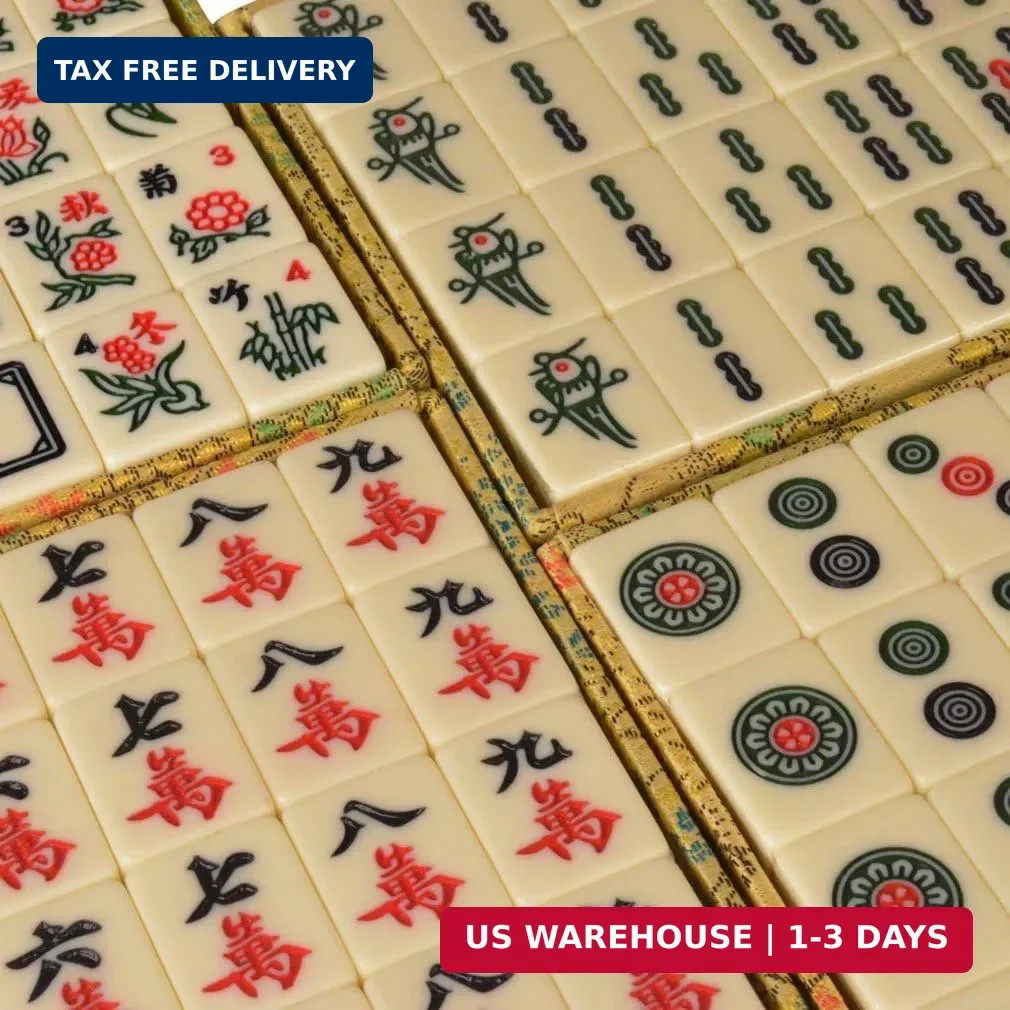 Yellow Mountain Imports Small Size Chinese Mahjong Set, “Rogue Classic” with 146