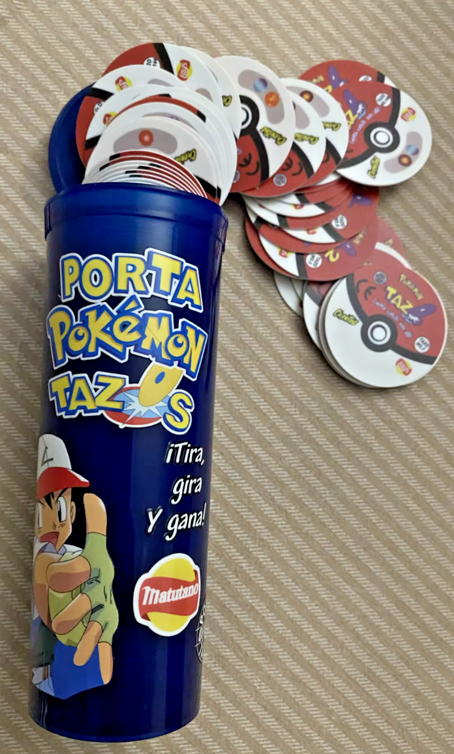Pokemon Tazos 151/151 Generation 1 – With Plastic Bottle