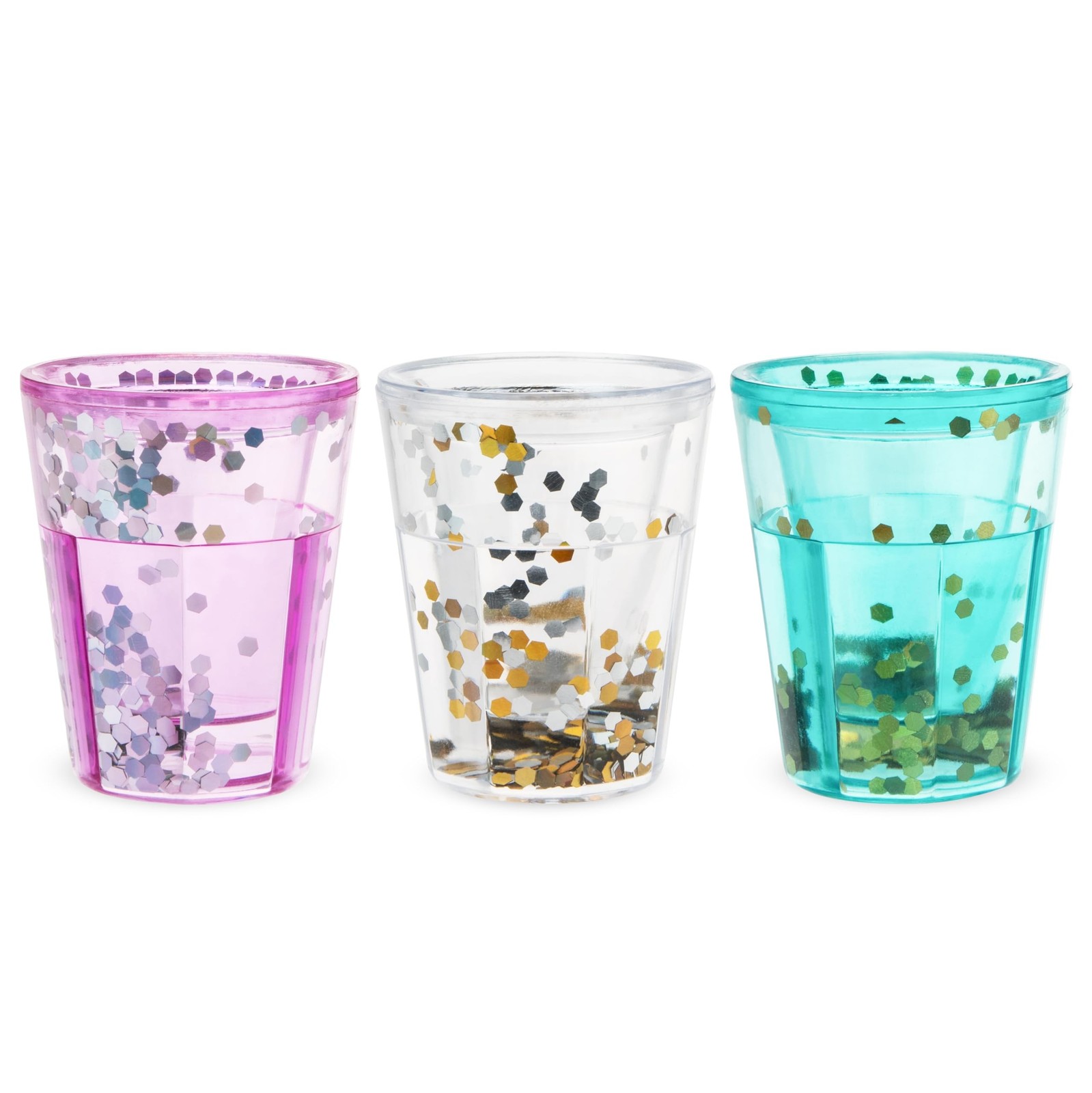 Blush Mermaid Glitter Fun Shot Glasses Set, Shooter Cups for Hosting Birthday…