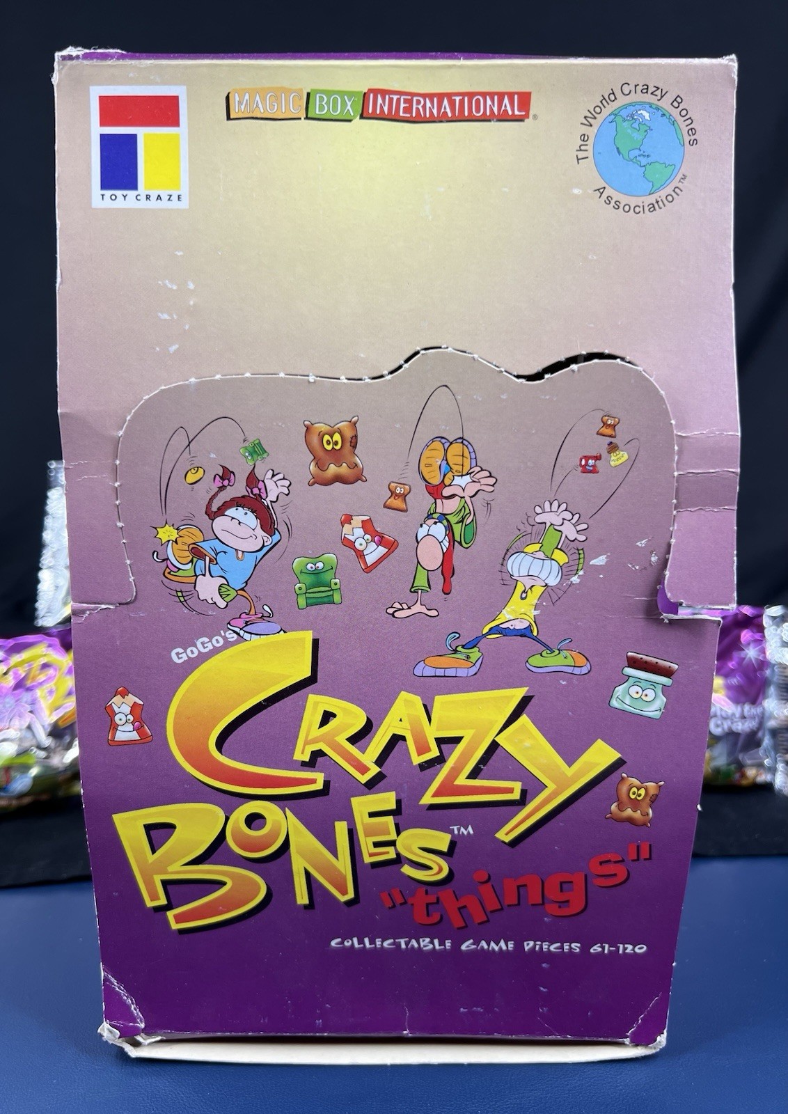 10 Sealed Packs GoGo’s Crazy Bones Things & Empty Display Box