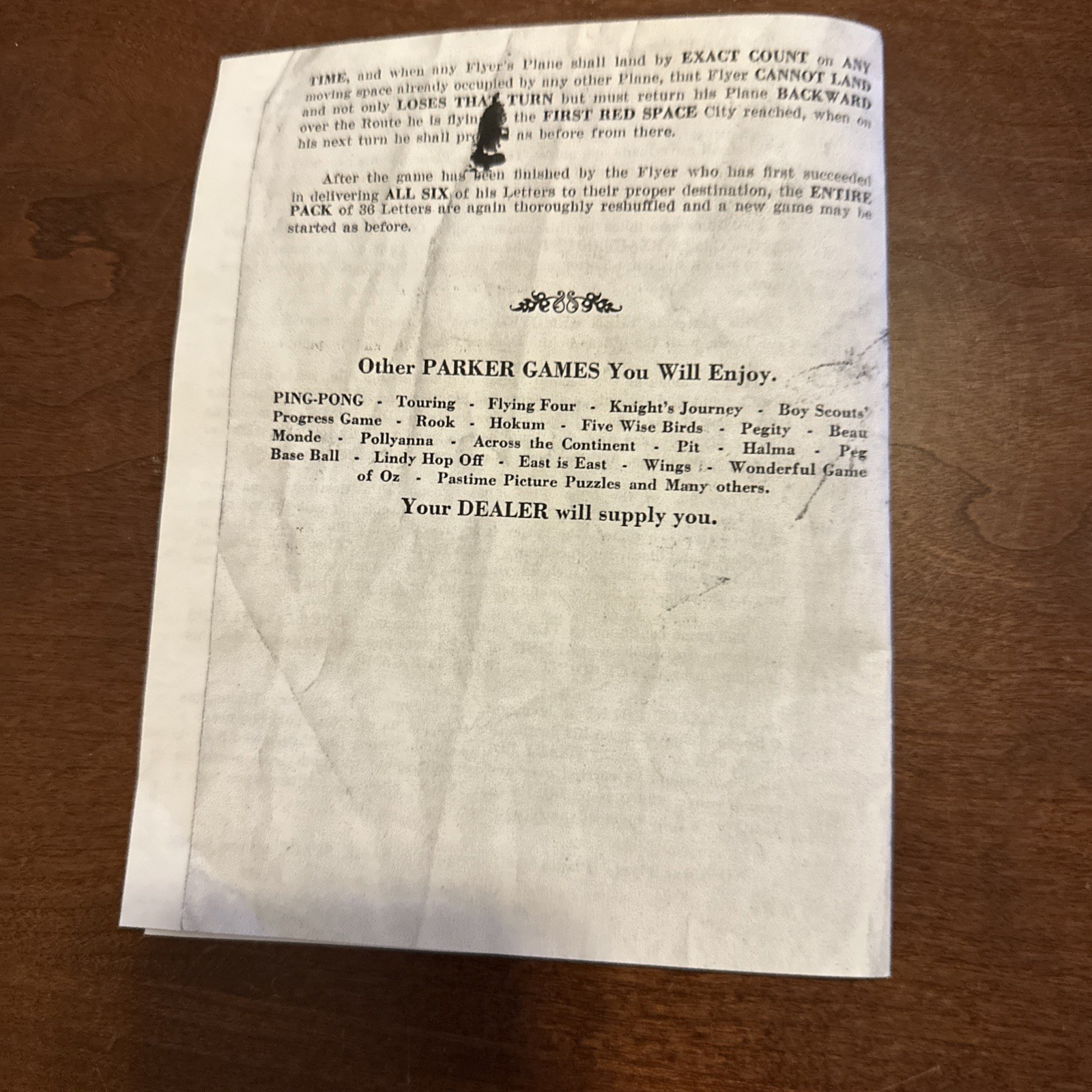 Parker Brothers Flying The United States Air Mail Game 1924 Vintage Rare