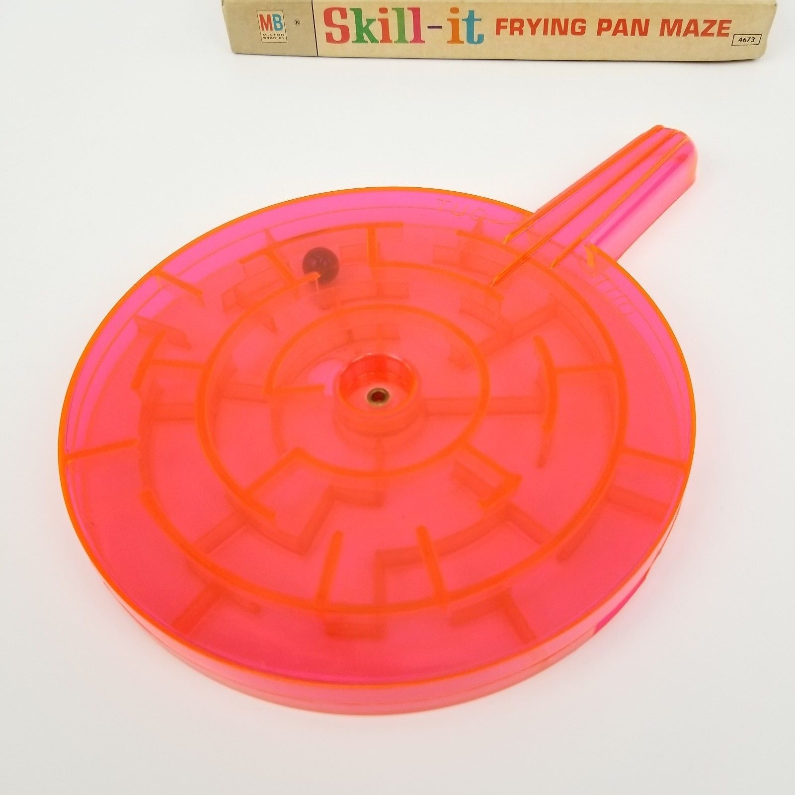 Vtg 1966 Milton Bradley Skill-it Frying Pan Maze #4673 Solo Puzzle Game with Box