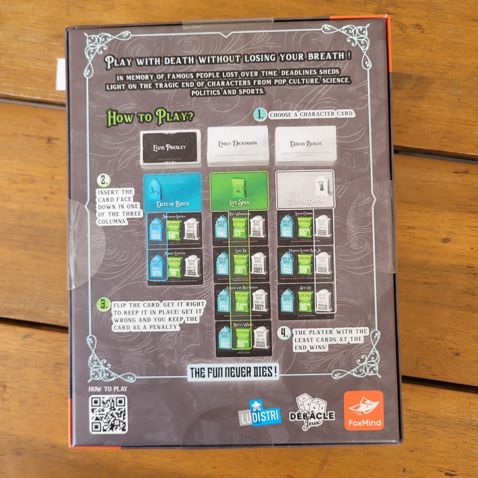 Trivia Game Deadlines 200 Characters Fox mind Birth Death Lifespan Julien Teilhe