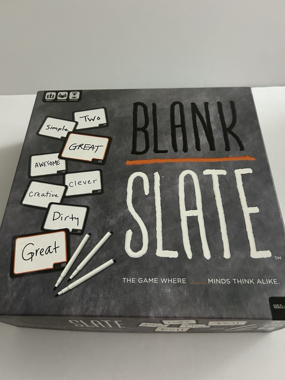 Blank Slate Party Game 3-8 Players Ages 8+ Complete With Cards Slates Markers