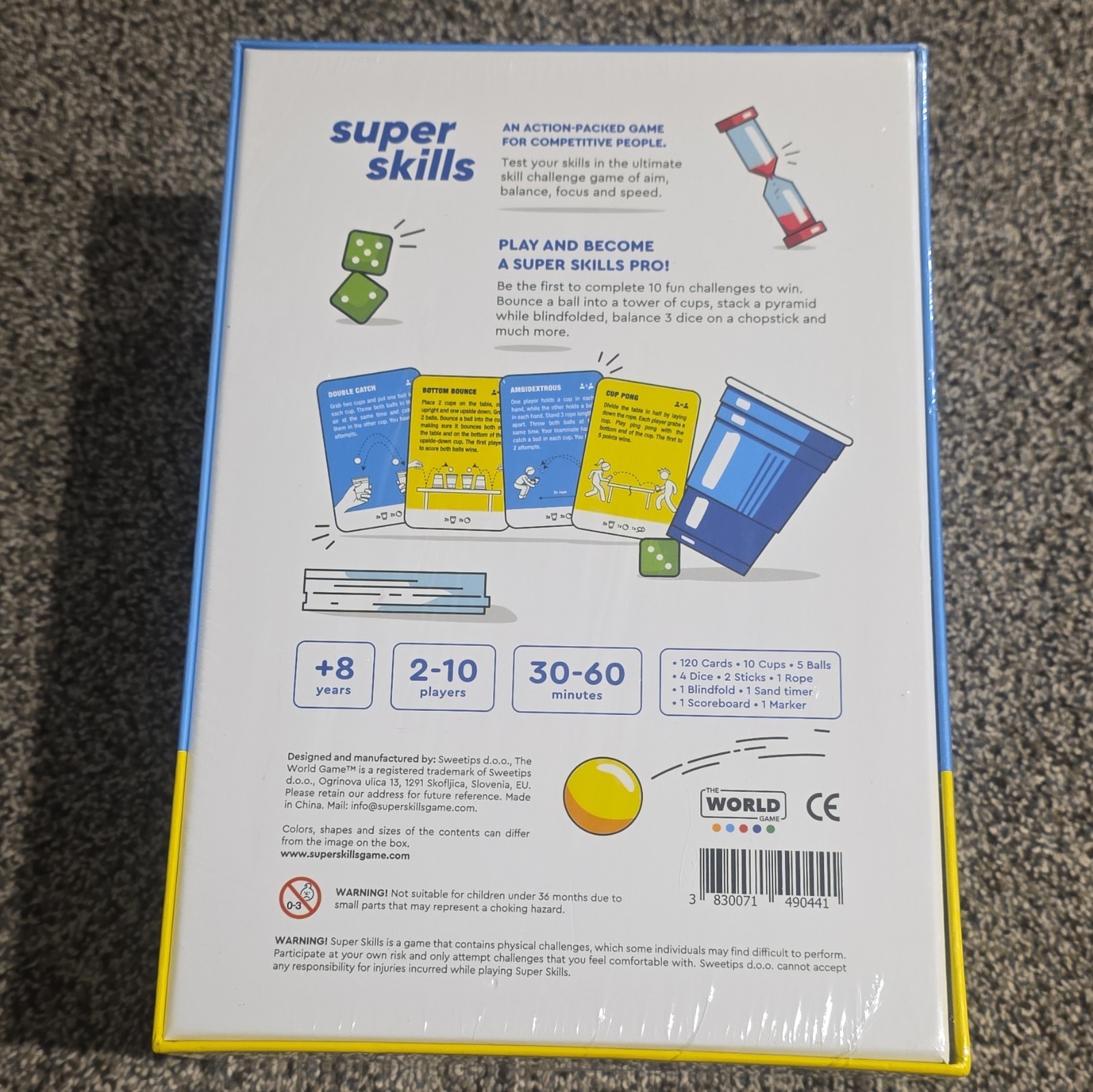 Sweetips d.o.o. Super Skills Skill & Action Card Game, 2-10 Players, Age 8+