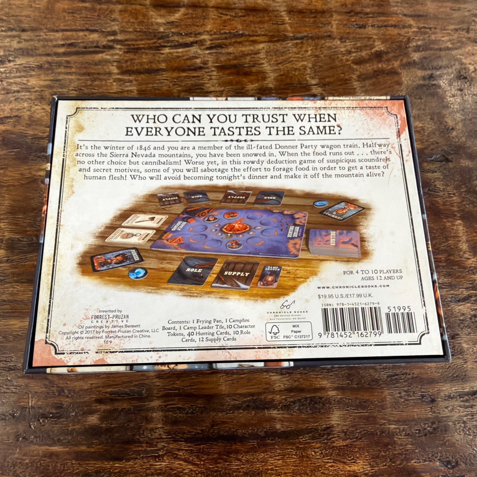 Donner Dinner Party (Board Game, 2017) Chronicle Books party bluffing UNPLAYED
