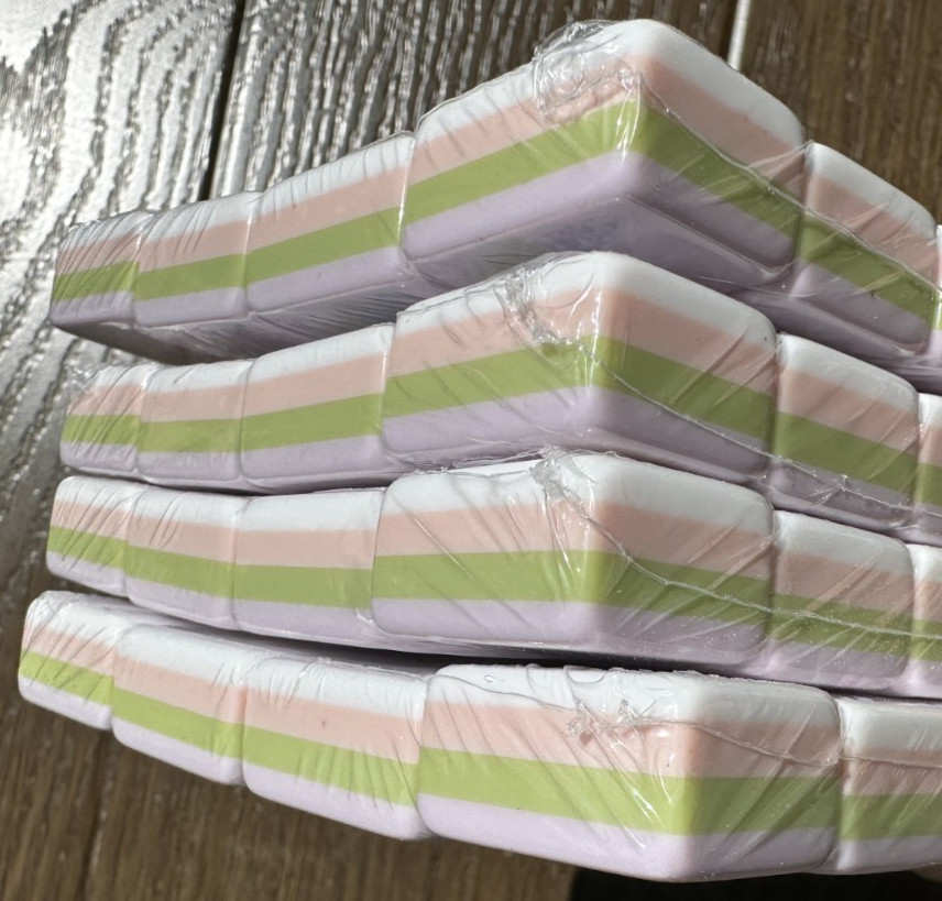 MISSING 2 FLOWERS – PASTEL PURPLE 4 Layer Acrylic Mahjong Tiles READ DESCRIPTION