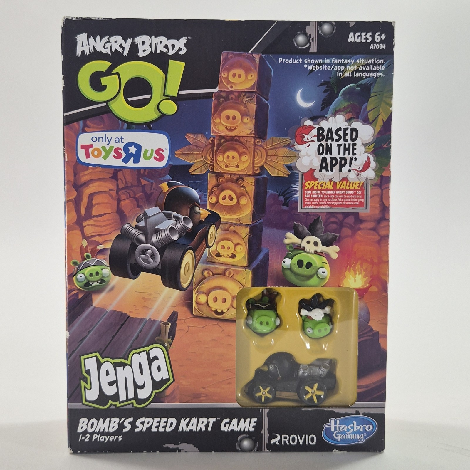 Hasbro Angry Birds Go! Bomb’s Speed Kart Game Jenga ToysRUs Exclusive RARE