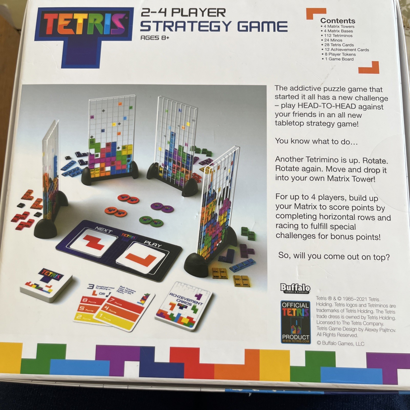 Tetris Strategy Game BOARD GAME Complete Game!