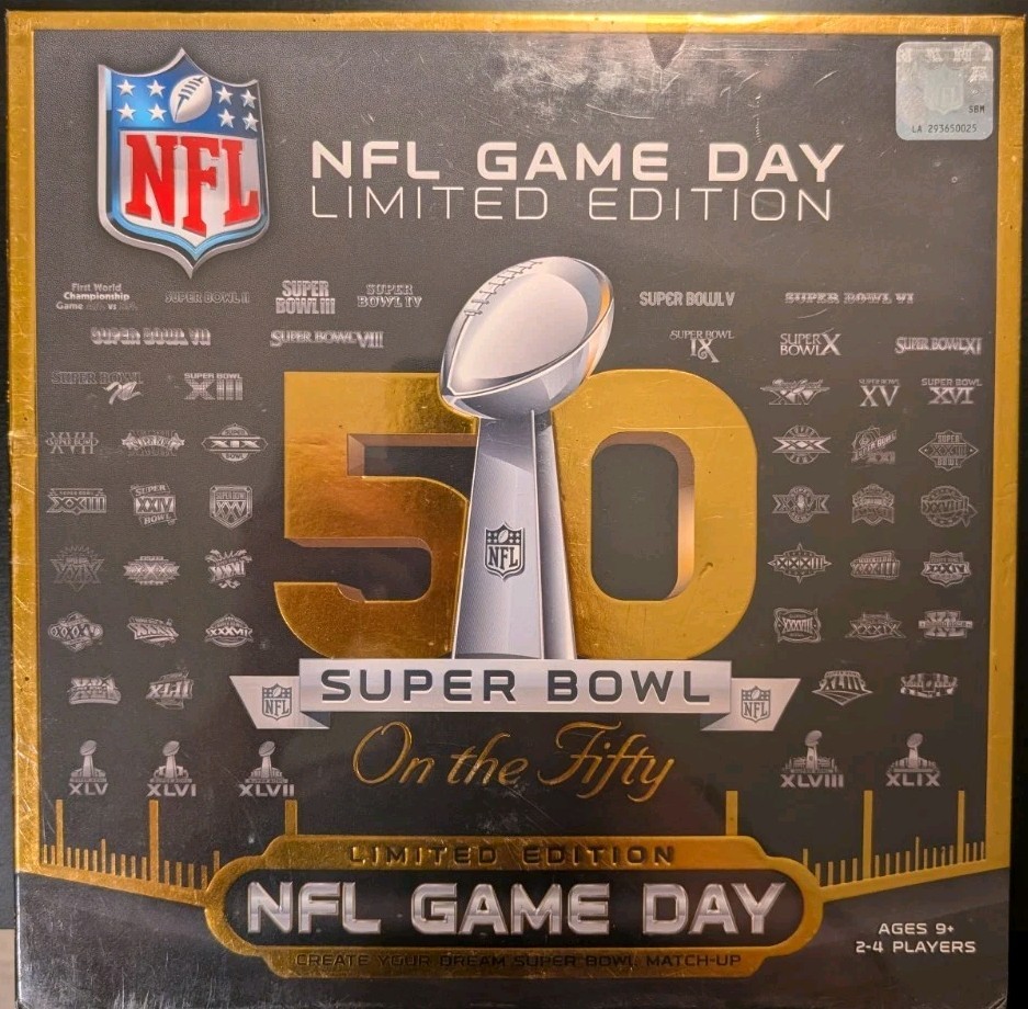 NIB NFL Game Day 50th Super Bowl Board Game Limited Edition On The Fifty NEW