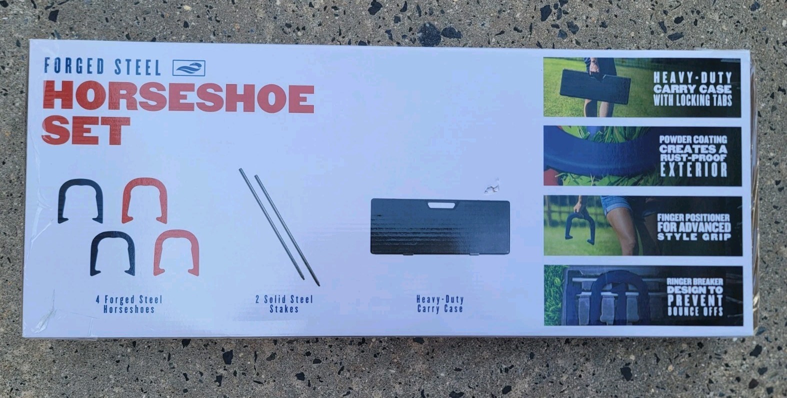 Horseshoe set made of steel with stakes and carrying case BRAND NEW + FREE SHIP