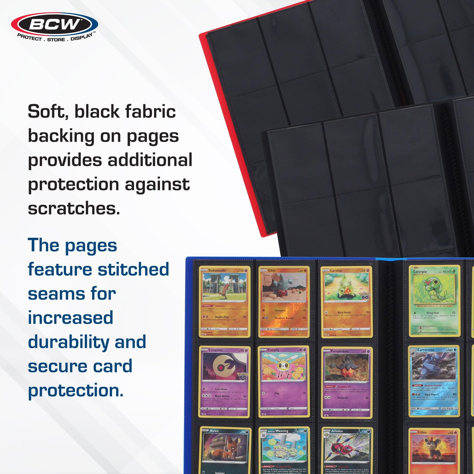 BCW Basics Folio 9-Pocket Card Album – Black | Archival 12×12 inches,